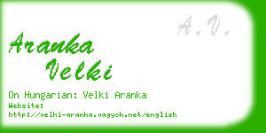 aranka velki business card